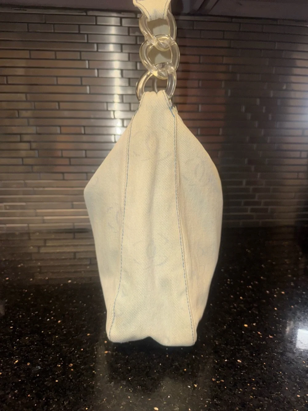 CHANEL Light Blue Denim Shoulder Bag - Picture 8 of 14